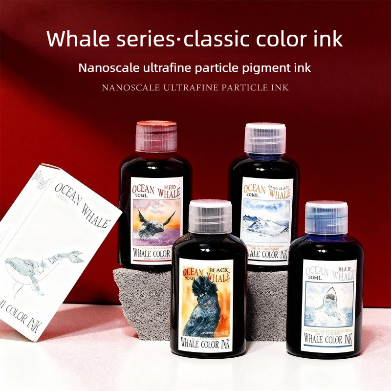 Fountain Pen Bottled Ink - Banmi クジラシリーズ万年筆インクナノグレードノンカーボン 50 ミリリットルスムーズな書き込み学校事務用品文具 JINHAO 用