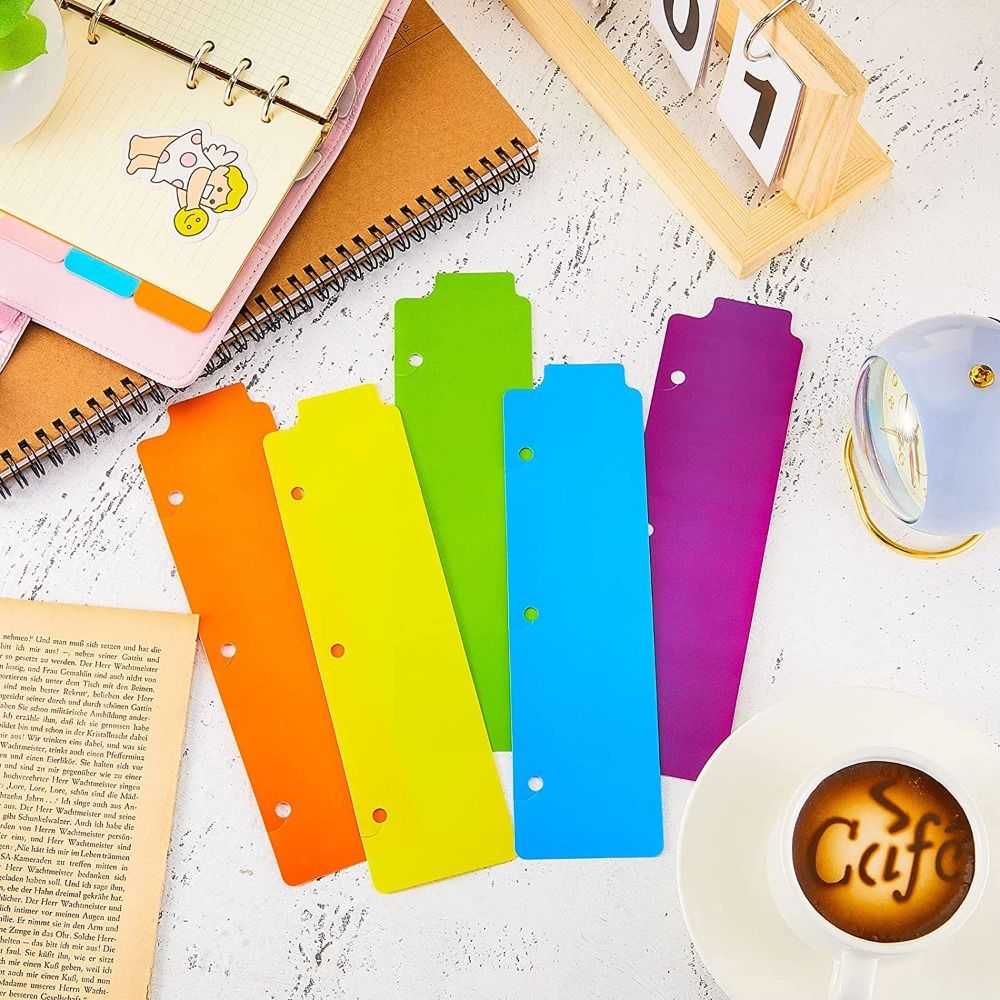Binder A4 Lever - ミニバインダーカラーディバイダーシートセット、3リングバインダー、ノートブックパーティション、プラスチックバインダー、スペーサーディスク、a4、セットあたり5個