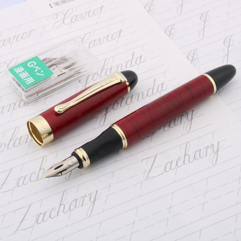 Zebra Pen Sarasa - 高級 Jinhao 450 万年筆銅版英語書道ボディ浸漬チップサークルゼブラ G ペン先学校オフィス筆記用品
