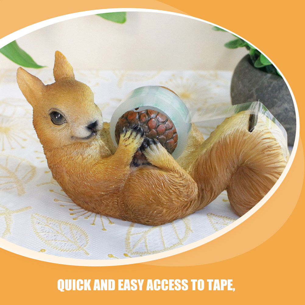 かわいいリス型テープディスペンサー、樹脂製ウェイト付きデスク - Tape Dispenser Weighted のレビューと価格