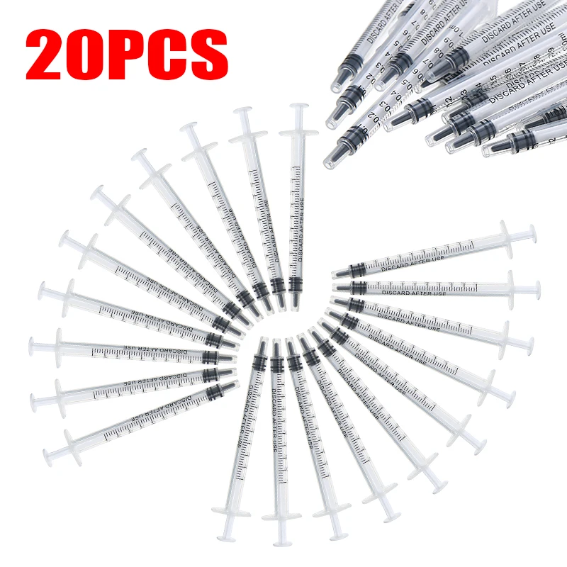 20 個ラボ専用 1 ml プラスチック使い捨てシリンジ個別 - Gel Refill Pack のレビューと価格