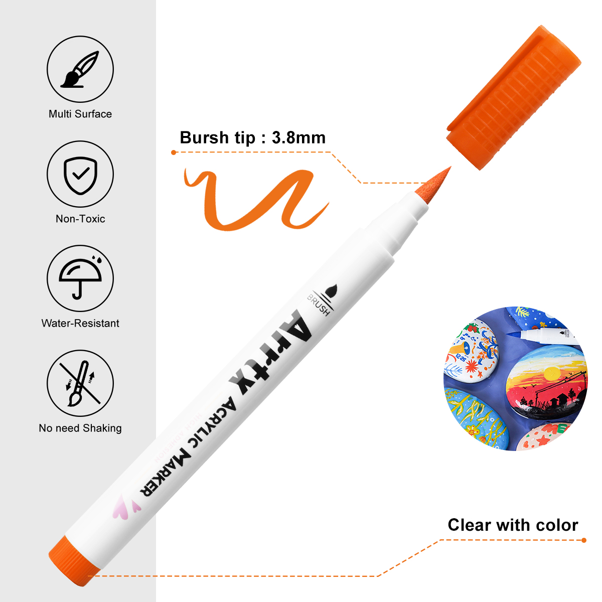 Arrtx 30 色アクリルマーカー、極細ブラシチップアクリ - Copic Marker Classic のレビューと価格