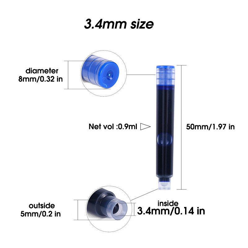 50 個万年筆インクカートリッジ詰め替えボトル 4 色使い捨 - Fountain Pen Bottled Ink のレビューと価格